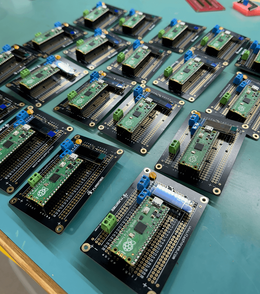 Prototype field units built on prototyping boards